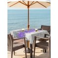 thumbnail image 3 of Outdoor Tablecloths with Umbrella Hole & Zipper, Purple Grey Abstract 54x54 Inch Square Tablecloths, Gradient Geometric Graffiti Modern Art Waterproof Table Cloth, Patio/Pool/Picnic Table Covers, 3 of 8