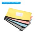 thumbnail image 3 of Unique Bargains 11x6' Money Bank Deposit Bag with Zipper Set, 4 Pcs Leatherette Cash Coin Pouch with Window, Multicolor, 3 of 6