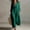 Green, variant on Ayolanni Solid Fall Outfits for Women Ankle-Length Linen 3/4 Sleeve V-Neck Maxi Shirt Dress Flowy Daily Holiday Sundress with Pockets Black L