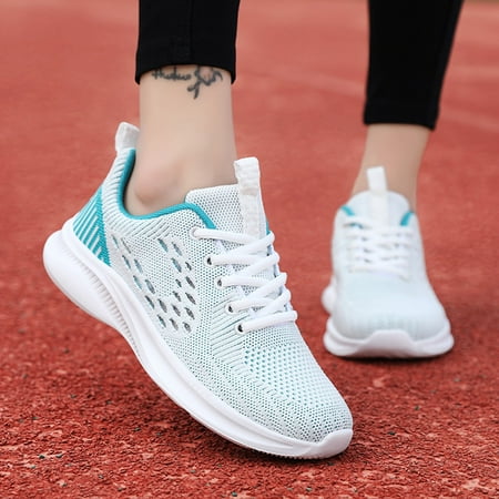 

PEASKJP Sneakers for Women Slip-on Sneaker Comfort Casual Walking Shoes Trainers Sneakers Green 7