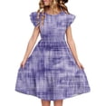 thumbnail image 2 of LOVZFMLL Dresses Kids Summer Double Layer Ruffle Sleeve Dress 5-14 Years, 2 of 8