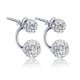 thumbnail image 1 of Ocean Heart; Aretes OH15-472; oro blanco con cristales corte diamante en color blanco. Ocean Heart Aretes OH16-472, 1 of 2
