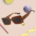 thumbnail image 6 of Driving Glasses Traveling Travel Summer Rectangle Sunglasses for Women Men Leopard Black Gray, 6 of 8