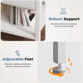 thumbnail image 4 of Sweetcrispy Adult 1-Drawer Nightstand with Charging Station, USB & Type-C Ports, Metal Frame, White, 4 of 9