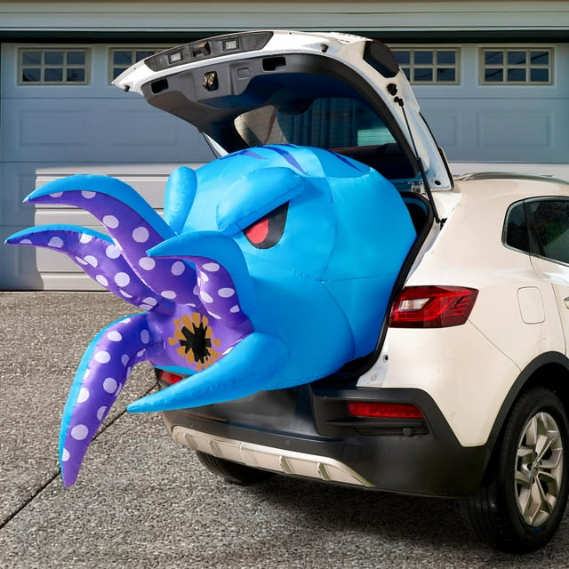 Pulpo inflable Joiedomi, 150 cm, decoración LED para coche de Halloween