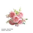 thumbnail image 2 of Artificial Peony Bouquet, Silk Flowers for Wedding Centerpiece, Faux Peony Arrangement for Home Table Vase Decor, Fake Flowers for Bridal Bouquet Party Decoration, 2 of 7