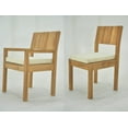thumbnail image 3 of Grade-A Teak Dining Set: 5 Seater 6 Pc: 72" Round Table And 5 Veranda Armless Chairs Outdoor Patio WholesaleTeak #WMVR61, 3 of 4