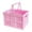 Pink-B, variant on Penkiiy Foldable Plastic Grocery Shopping Basket: Sturdy Vegetable Crates with Handles Collapsible Storage Container for Kitchen Pantry Bathroom