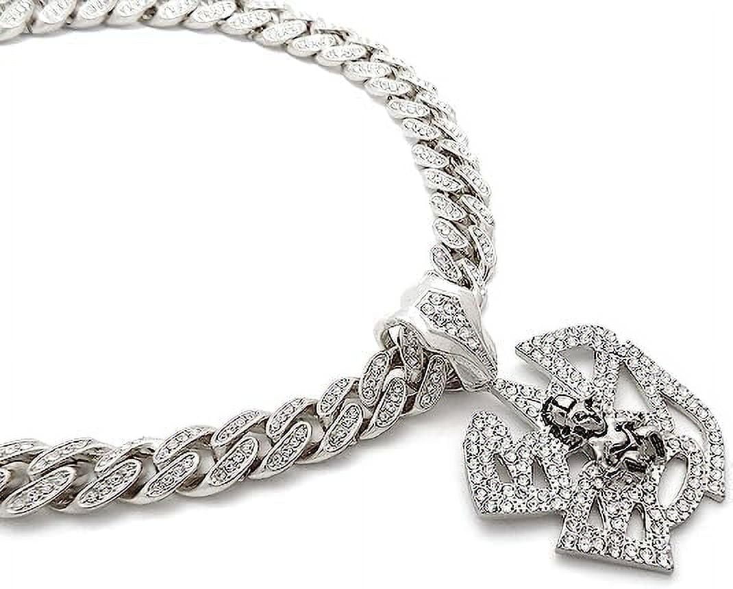 2024年レディースファッション福袋特集 Plated Silver Jewelry Hop Hip Cubic Charm Boy Bad Zirconia ミュージック