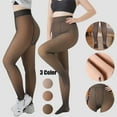 thumbnail image 2 of Prolriy Fleece Lined Tights for Women Through Bottoming Pantyhose Large 80G Women's of Stockings Stockings 2 Pairs Size Meat Tights Pantyhose for Women Multicolor1, 2 of 9