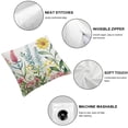 thumbnail image 4 of JRXY  Pink Wildflowers Spring Throw Pillow Cover, 2pcs Spring Flower Cushion Case for Sofa Couch White, 4 of 6