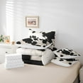 thumbnail image 4 of Erosebridal Black White Cow Print Bed in a Bag Queen Size, Farm Animal Cowhide Bed Set Breathable 7pcs, 4 of 4