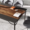 thumbnail image 6 of Tribesigns Conference Table, 78.7" W Meeting Seminar Table, Large Rectangle Computer Desk, Boardroom Desk, Rustic Brown, 6 of 7