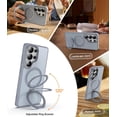 thumbnail image 4 of Samsung Galaxy S26 Ultra Case with Ring Kickstand - MagSafe Compatible, Translucent Matte Slim Shockproof Cover, Military Grade Drop Protection - Grey, 4 of 8