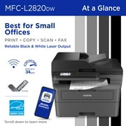 Restored Brother Wireless MFC-L2820DW Compact Monochrome All-in-One Laser Printer with Copy, Scan and Fax, Duplex and Mobile Printing