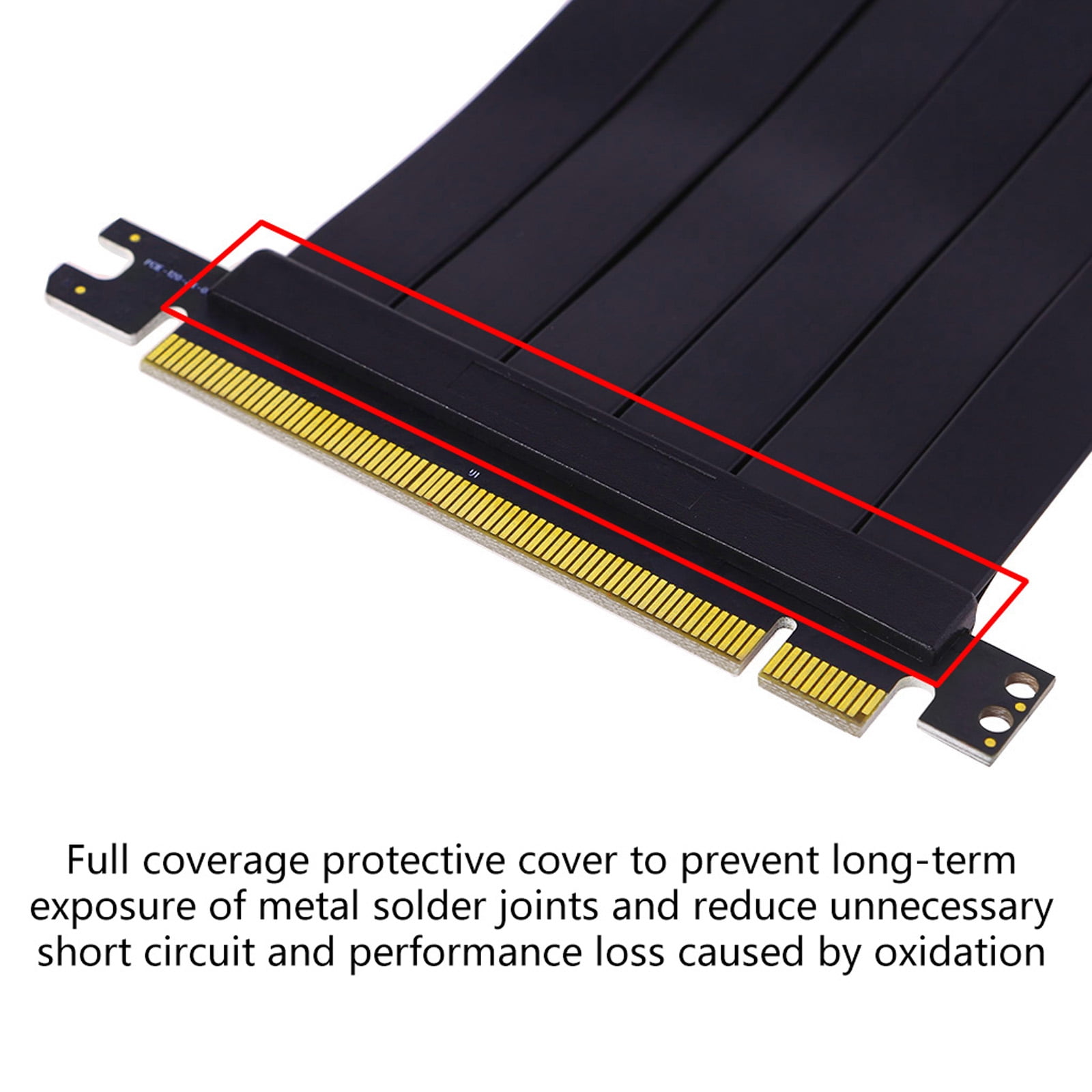 PCI-E 16x Graphics Card Extension Cable PCIE x16 for GPU Computer Chassis High-Speed Soft Flexible Cable