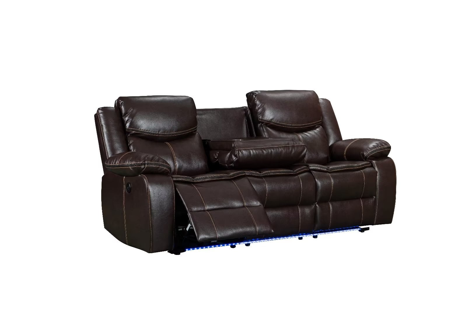 Recliner Loveseat Sofa With LED Lights and USB Ports,Modern Power Sofa