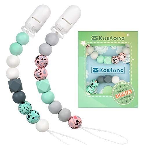 Pacifier chain with silicone beads