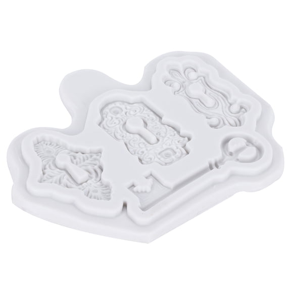 Fondant Molds, Keyhole Pattern Silicone Mold, for Chocolate Candy Cookies Cake Baking Utensils(Gray)