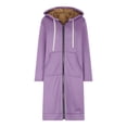 thumbnail image 6 of idosla Long Hoodies for Women Zip Up Double Zipper Fleece Jacket Tunic Sweatshirts Fall Winter Fashion Clothes (Purple, XL), 6 of 7