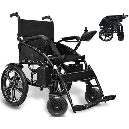 Ephesus X3 | Affordable, Foldable, and Heavy Duty / Lightweight Electric Wheelchairs | Black