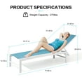 thumbnail image 6 of Crestlive Products Set of 2 Outdoor Lounge Chairs Aluminum Adjustable Chaise, Blue, 6 of 8