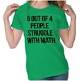 thumbnail image 3 of Funny People Struggle With Math Womens Fitted Plus Size Graphic Tee Brisco Brands 2X, 3 of 5