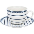 thumbnail image 4 of STP Porcelain J-217505 Tea Cups and Saucers, Vintage Indigo, Bone China Porcelain, Floral Design, Set of 4, 8.8 fl oz (260 ml), 4 of 5