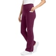 thumbnail image 3 of Woman Within Plus Size Petite Stretch-Cotton Knit Pull-On Bootcut Pocket Leggings, 3 of 6