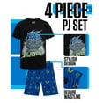 thumbnail image 2 of Tuff Guys Boys' Pajama Set - 4 Piece Sleep Shirt and Lounge Shorts - Sleepwear for Boys (8-16), 2 of 7