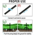 thumbnail image 5 of Artigarden Outdoor Shepherd Hooks 92 inch Tall for Bird Feeder (2 Packs), Adjustable Metal Garden Poles for Hanging Plants Solar Light Lantern, Bright Black, 5 of 7