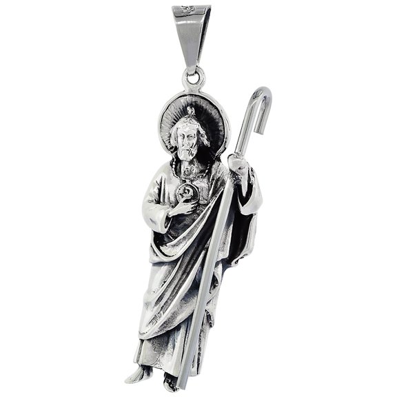 925 Sterling Silver St Jude Thaddeus Charm Pendant 58mm