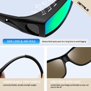 Joopin Sunglasses Fit Over Glasses, Polarized 100% UV Protection Wrap-around Sunglasses for Men & Women Driving