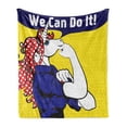 thumbnail image 1 of Unicorn Soft Flannel Fleece Blanket, Feminist Unicorn Famous Gesture on Polka Dots Setting Strength Humor Image Artwork, Cozy Plush for Indoor and Outdoor Use, 60" x 80", Multicolor, by Ambesonne, 1 of 6