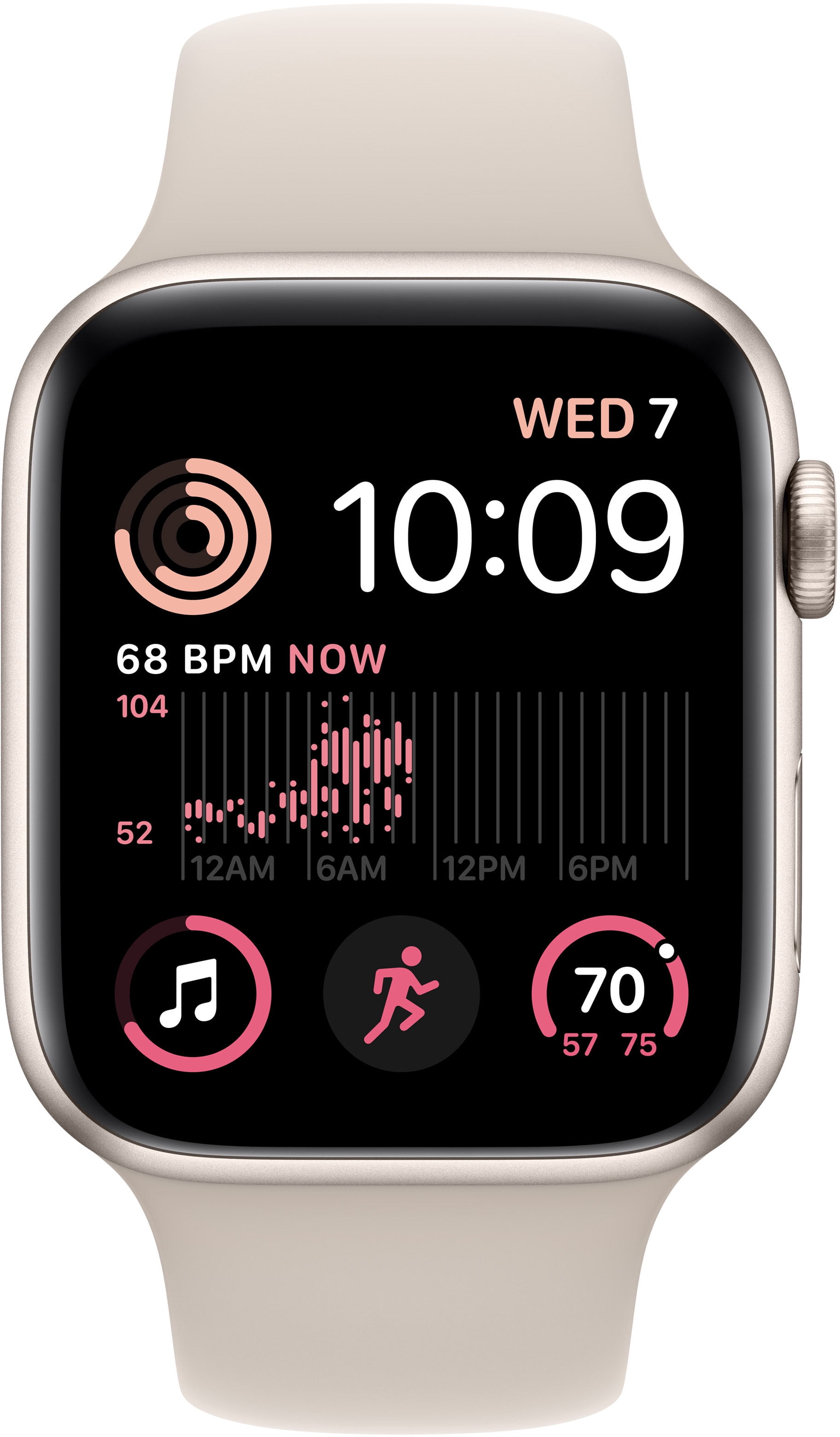 Restored Apple Watch SE 2 Cell 44mm Starlight Aluminum - Starlight Sport Band MNTW3LL/A (Refurbished)
