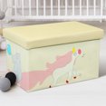 thumbnail image 3 of Otto & Ben Children 20" Unicorn and Hippo Toy Wood Storage Chests, Multi-color, 3 of 9