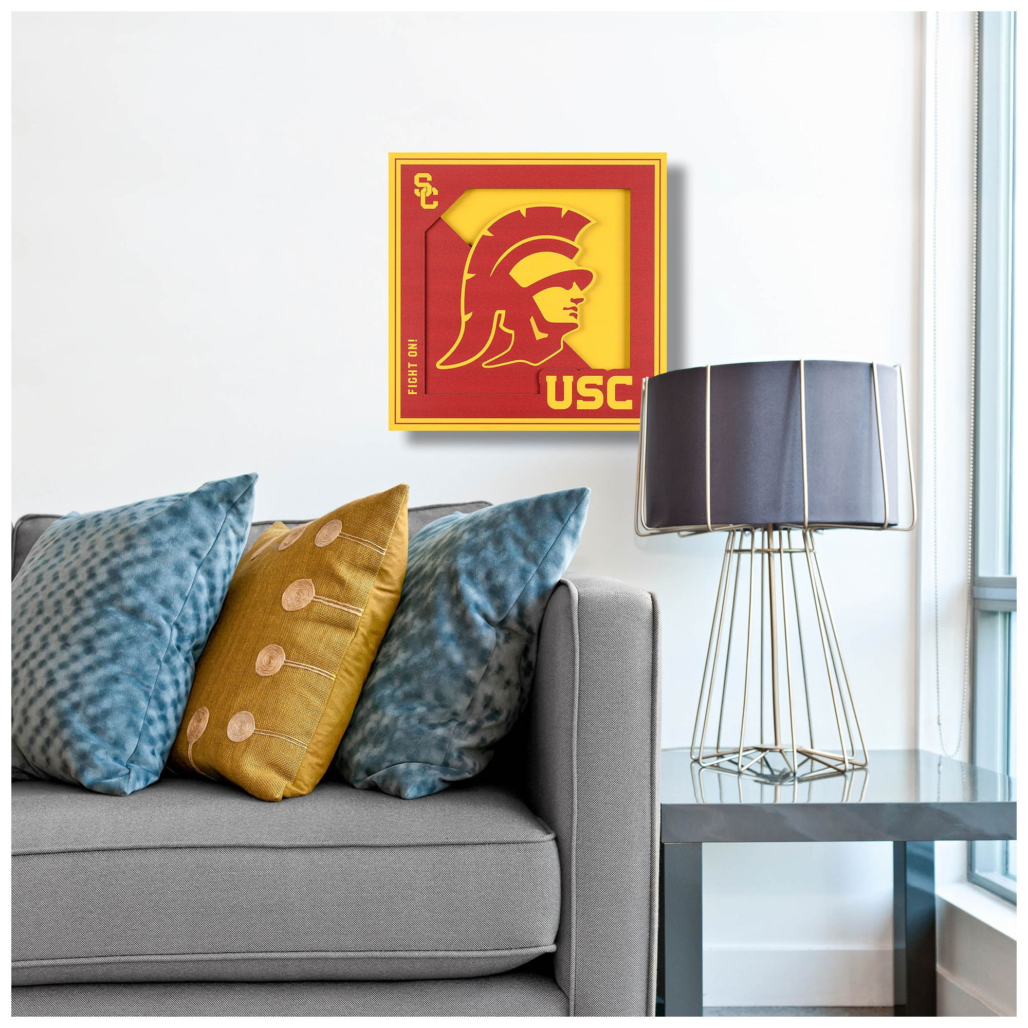 USC Trojans 12'' x 12'' 3D Logo Wall Art