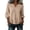 Khaki, variant on Tops for Women Trendy Plus-Size V-neck Sequined 3/4t Sleeve Solid Color Casual, Size L-5XL