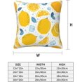 thumbnail image 2 of Lemon Throw Pillow Covers Set of 2 Soft Pillow Case Protectors with Zipper Standard Size Pillowcase Square for Bed, Sofa, Living Room, Outdoor (16"x16"), 2 of 6