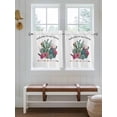thumbnail image 2 of Tropical Plants 2 Panel Kitchen Curtains for Small Windows, Country Summer Botanical Cactus Plants Bathroom Tier Curtain, Short Window Treatment for Bedroom/Living Room 55"x24", 2 of 6