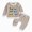 H167-Khaki, variant on TOWED22 Newborn Baby Boy Fall Clothes Long Sleeve Round Neck Print Graphic Sweatshirt Top Long Pants Cute Toddler Winter Outfits