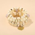 thumbnail image 1 of Pulsera de múltiples capas Yashi Joyería de mano con cuentas de cristal blanca, 1 of 1