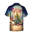thumbnail image 2 of Merry Christmas Pug Santa Hat Xmas Tree Winter Holiday Hawaiian Shirt Breathable Summer Unisex Merch Dog Lover Gifts - 01013, 2 of 6