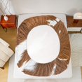 thumbnail image 5 of Manfei Cow Print 4 Pieces Queen Sheet Sets,Animal Print Ultra Soft Flat Sheet,Brown White Queen Fitted Sheet,Abstract Room Decorative, 5 of 7