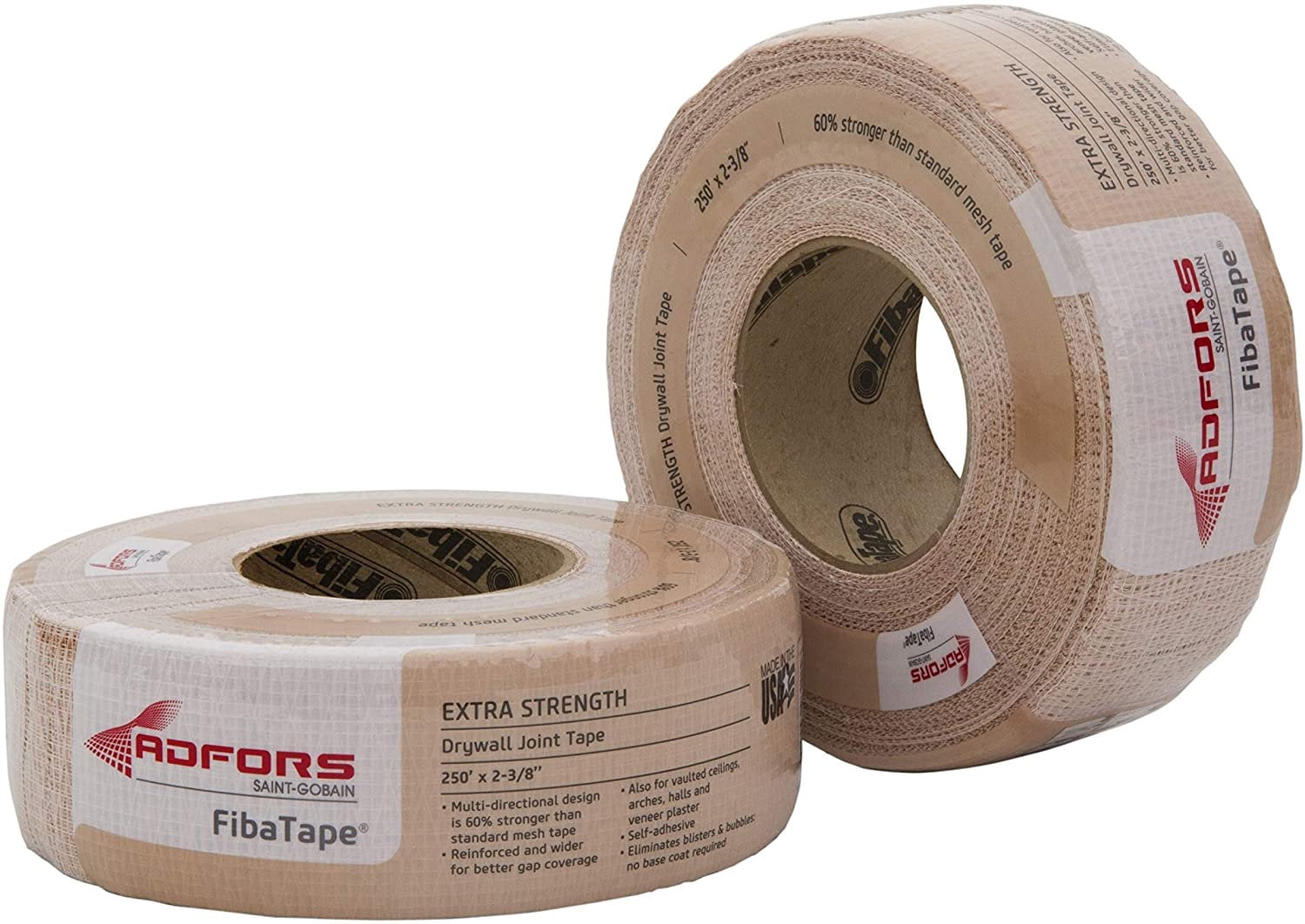 Nastro FibaTape Per Cartongesso - 2-3/8x250', Extra Resistente