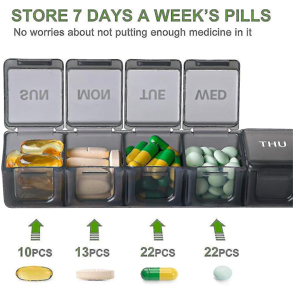 Jinsinto Extra Large Weekly Pill Organizer, Xl Daily Pill Cases