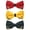 06(Wine Red+Yellow+Black), variant on 3 Packs Men Metal Flower Faux Leather Bowtie Wedding Party Tuxedo Bow Neck Tie