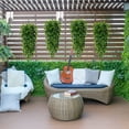 thumbnail image 5 of 8 Pack Artificial Hanging Plants Fake Hanging Plant Faux Hanging Eucalyptus UV Resistant Plastic Plants for Indoor Outdoor Room Wall Wedding Patio Porch Decor, 5 of 5