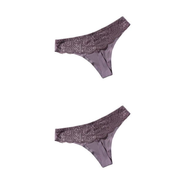 Sonducket Bragas de tiro bajo, Tanga, ropa interior para mujer, Tanga, diseño de encaje, mano de obra fina, ropa de dormir transpirable para Café XXL 2Conjunto