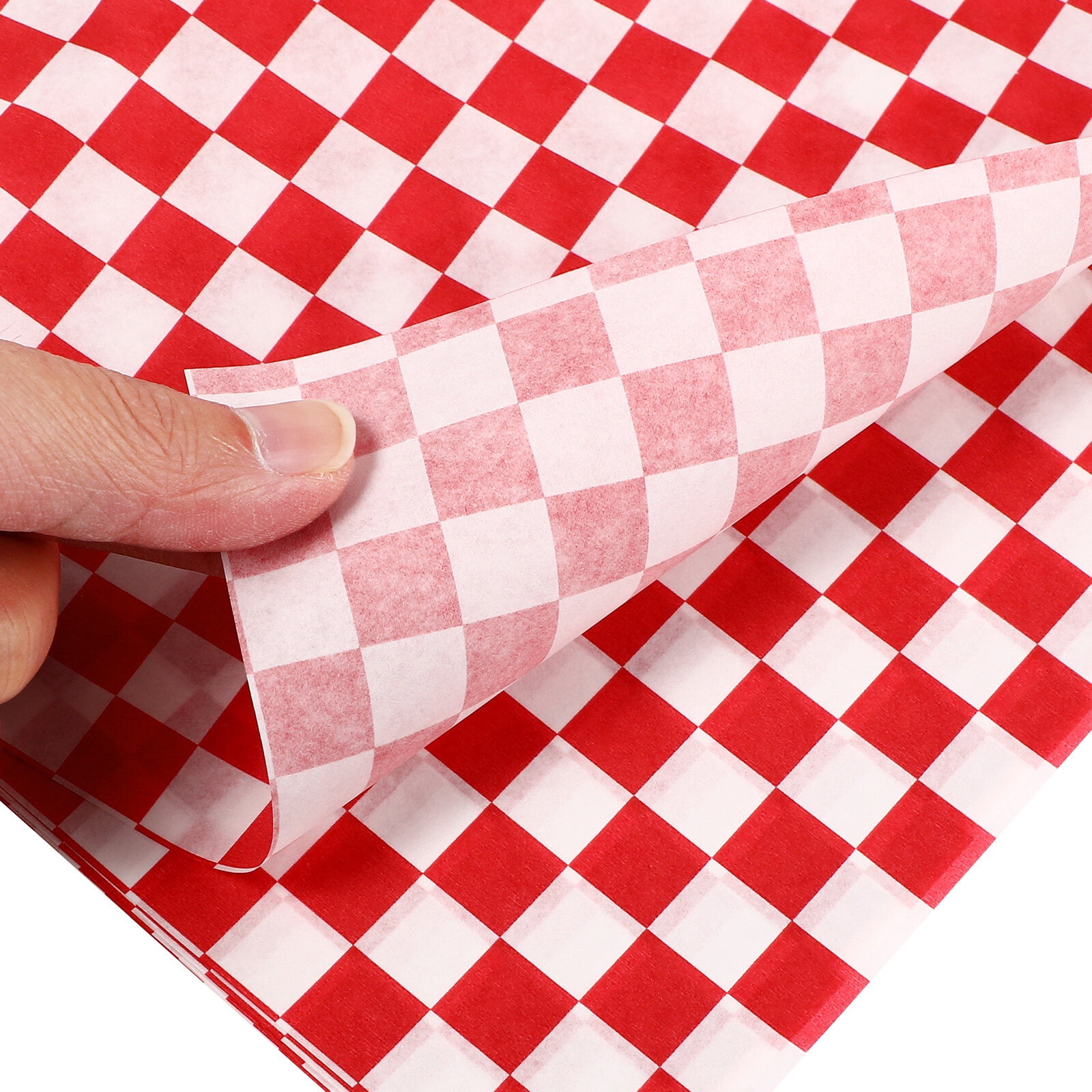 24Pcs Checkered Dry Waxed Deli Paper Food Grade Greaseproof Food